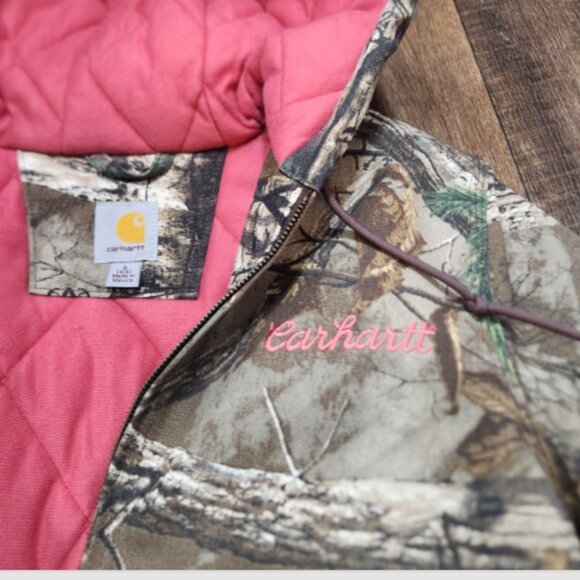 CARHARTT X Realtree Hooded Active Jacket "Pink Camo" 101216 977 - Picture 4 of 16